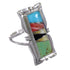 Multicolor Inlay Southwestern Silver Ring Size 5 QX75860